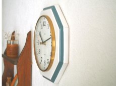 画像5: 【ムーブメント交換済み】ミッドセンチュリー レトロ ドイツ ZEIT 木製壁掛け時計 (5)