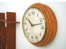 画像3: 【ムーブメント交換済み】ミッドセンチュリー レトロ ドイツ ZEIT 木製壁掛け時計 (3)