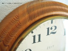 画像6: 【ムーブメント交換済み】ミッドセンチュリー レトロ ドイツ ZEIT 木製壁掛け時計 (6)