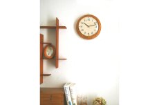 画像2: 【ムーブメント交換済み】ミッドセンチュリー レトロ ドイツ ZEIT 木製壁掛け時計 (2)