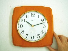 画像8: 【ムーブメント交換済み】ミッドセンチュリー レトロ ドイツ ZEIT 木製壁掛け時計 (8)