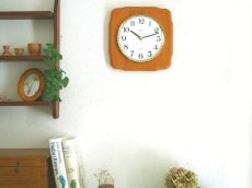 画像2: 【ムーブメント交換済み】ミッドセンチュリー レトロ ドイツ ZEIT 木製壁掛け時計 (2)