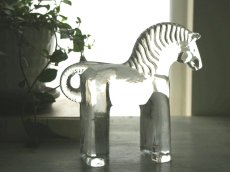 画像3: 北欧ヴィンテージガラス KOSTA BODA Bertil Vallien クリスタルの馬の置物 (3)