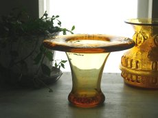 画像1: 北欧ヴィンテージ　Muurla Finland ガラスのフラワーベース/花器/花瓶 (1)