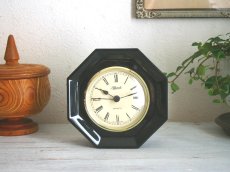 画像1: ミッドセンチュリー レトロ ドイツ Hermle 陶器の置き時計 (1)