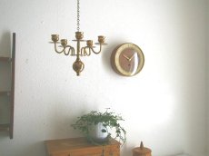 画像3: ミッドセンチュリー レトロ Kieninger Schwebegang チークと真鍮の壁掛け時計 (3)