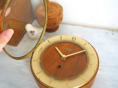 画像6: ミッドセンチュリー レトロ Kieninger Schwebegang チークと真鍮の壁掛け時計 (6)