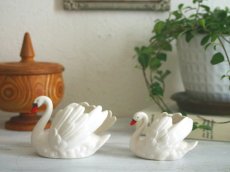 画像3: ヴィンテージ レトロ Goebel 陶器の白鳥の置物 (3)