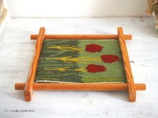 画像5: 北欧ヴィンテージ雑貨　木製フレームの織物タペストリー (5)