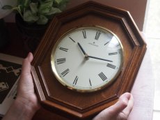 画像14: 【ムーブメント交換済み】ミッドセンチュリー レトロ ドイツ Junghans 木製の壁掛け時計 (14)