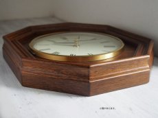 画像8: 【ムーブメント交換済み】ミッドセンチュリー レトロ ドイツ Junghans 木製の壁掛け時計 (8)