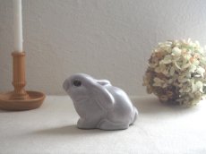 画像1: 北欧ヴィンテージ　jie 陶器のウサギの置物  (1)