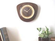 画像3: 【ムーブメント交換済み】ミッドセンチュリー レトロ 木製 ドイツ Elme木製壁掛け時計 (3)