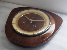 画像9: 【ムーブメント交換済み】ミッドセンチュリー レトロ 木製 ドイツ Elme木製壁掛け時計 (9)