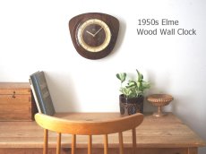 画像2: 【ムーブメント交換済み】ミッドセンチュリー レトロ 木製 ドイツ Elme木製壁掛け時計 (2)