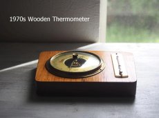 画像2: 北欧ヴィンテージ雑貨　木製の気温気圧計 (2)