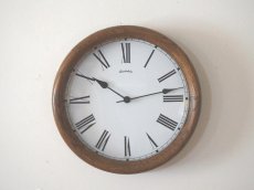 画像1: ミッドセンチュリー レトロ Schmeckenbecher 木製の壁掛け時計 (1)