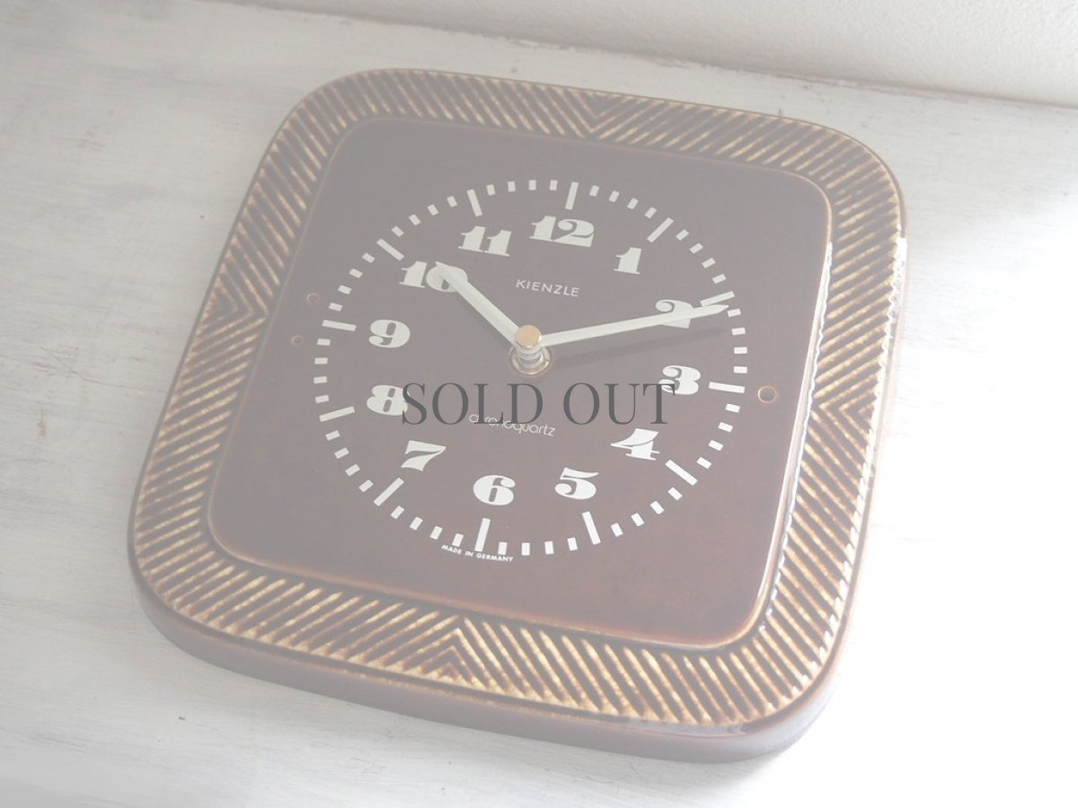 画像6: ミッドセンチュリー レトロ ドイツ KIENZLE 陶器の壁掛け時計 (6)