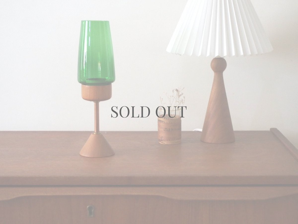 画像3: 北欧ヴィンテージ雑貨　ガラスとチークのキャンドルスタンド (3)