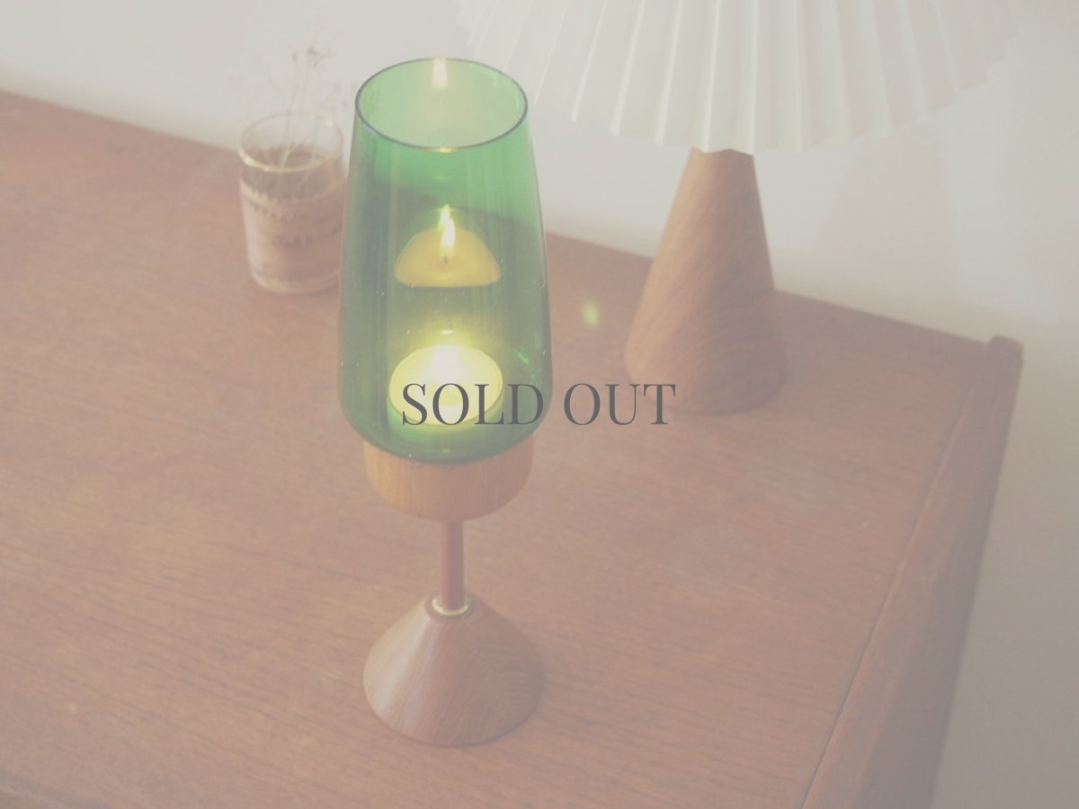 画像7: 北欧ヴィンテージ雑貨　ガラスとチークのキャンドルスタンド (7)