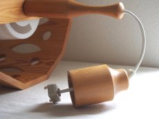 画像18: 北欧ヴィンテージ　木製ペンダントランプ  (18)