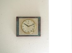 画像1: ミッドセンチュリー レトロ ドイツ Peter 陶器の壁掛け時計 (1)
