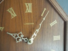 画像9: ミッドセンチュリー レトロ ドイツ Junghans チークの壁掛け時計 (9)