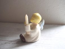 画像8: ヴィンテージ レトロ Goebel 陶器の天使のキャンドルホルダー (8)