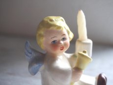 画像9: ヴィンテージ レトロ Goebel 陶器の天使のキャンドルホルダー (9)