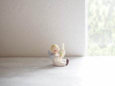 画像1: ヴィンテージ レトロ Goebel 陶器の天使のキャンドルホルダー (1)