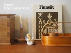 画像3: ヴィンテージ レトロ Goebel 陶器の天使のキャンドルホルダー (3)