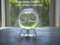 画像3: 北欧ヴィンテージ　Royal Krona Sweden Lisa Larson リサ・ラーソン クリスタルのフクロウの置物 (3)