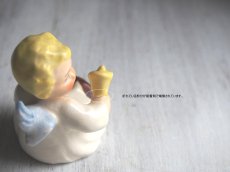 画像10: ヴィンテージ レトロ Goebel 陶器の天使のキャンドルホルダー (10)