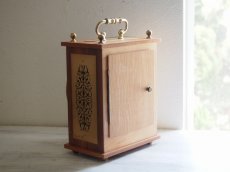 画像9: ミッドセンチュリー レトロ ドイツ  Meister Anker 木と真鍮の置き時計 (9)