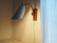 画像6: 北欧ヴィンテージ　金属とチークの壁付けランプ  (6)