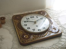 画像4: ミッドセンチュリー レトロ  VEDETTE 陶器の壁掛け時計 (4)