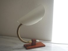 画像5: 北欧ヴィンテージ　金属とチークの壁付けランプ  (5)