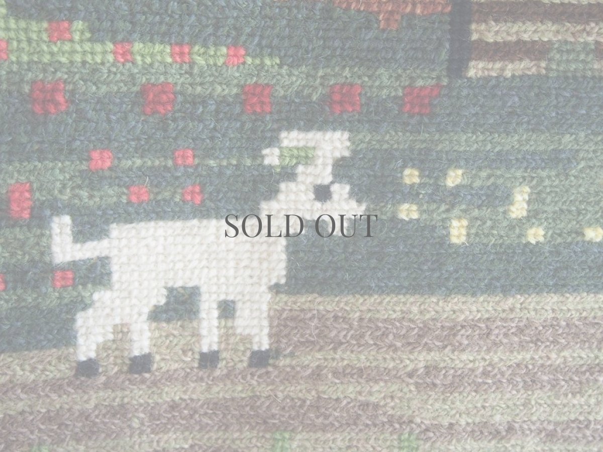 画像4: 北欧ヴィンテージ雑貨　トゥヴィスト刺しゅうのタペストリー (4)