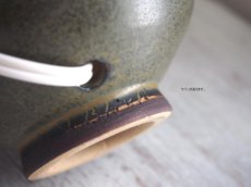 画像14: 北欧ヴィンテージ　陶器とチークのテーブルランプ (14)