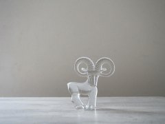 北欧ヴィンテージ　KOSTA BODA Bertil Vallien クリスタルのヤギの置物