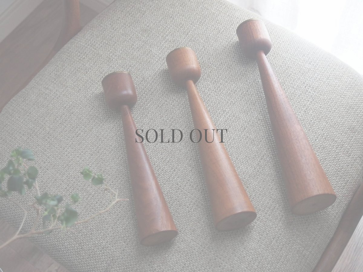 画像6: 北欧ヴィンテージ雑貨　チークと真鍮のキャンドルホルダー (6)