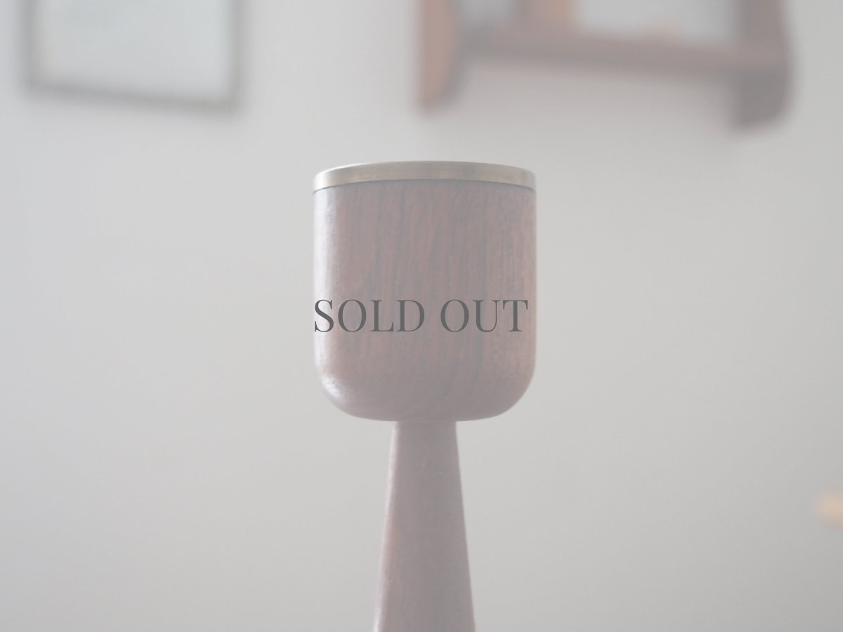 画像8: 北欧ヴィンテージ雑貨　チークと真鍮のキャンドルホルダー (8)