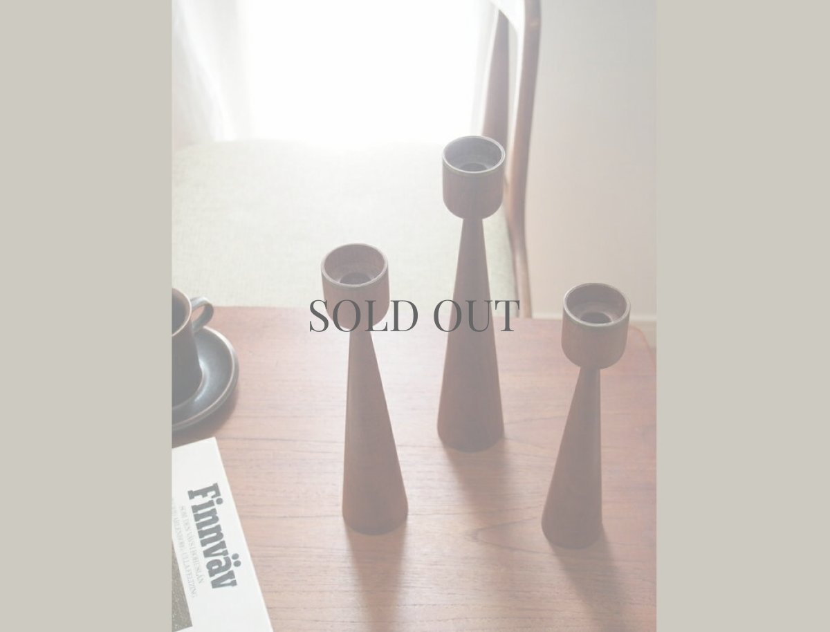 画像4: 北欧ヴィンテージ雑貨　チークと真鍮のキャンドルホルダー (4)