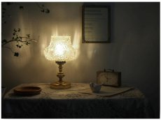 画像8: Vintage Table Lamp ヴィンテージ ガラスと真鍮のテーブルランプ (8)