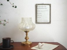 画像1: Vintage Table Lamp ヴィンテージ ガラスと真鍮のテーブルランプ (1)