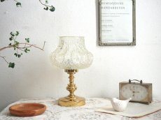 画像3: Vintage Table Lamp ヴィンテージ ガラスと真鍮のテーブルランプ (3)