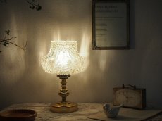 画像7: Vintage Table Lamp ヴィンテージ ガラスと真鍮のテーブルランプ (7)