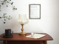 画像2: Vintage Table Lamp ヴィンテージ ガラスと真鍮のテーブルランプ (2)