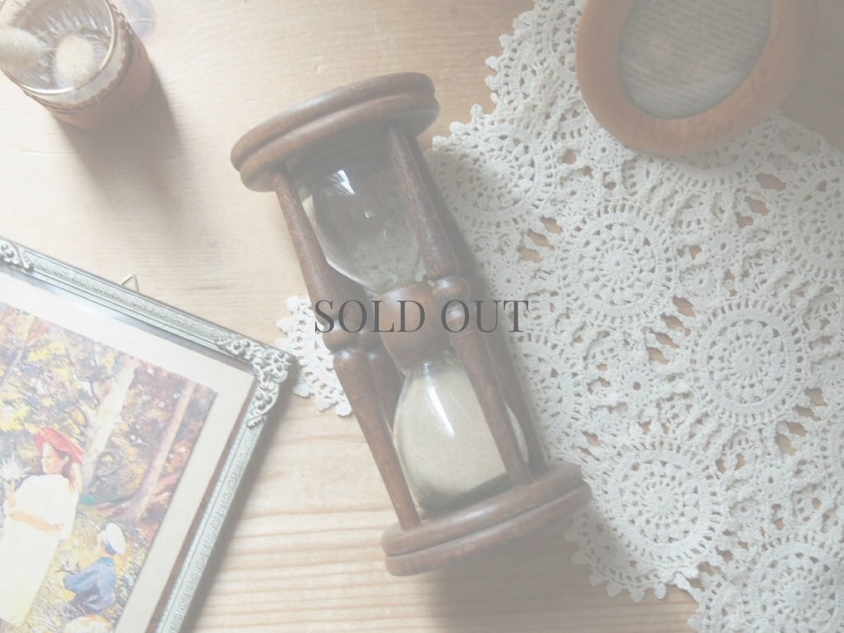 画像5: 北欧ヴィンテージ雑貨　手吹きガラスと木の砂時計 (5)