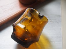 画像5: 北欧ヴィンテージ　琥珀色のガラスのクリーマー (5)